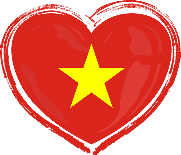 Vietnam Flag Heart